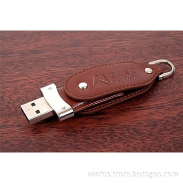 Metal Leather USB Flash Memory